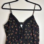 Leith  Floral Print Maxi Dress‎ Black Lace Trim Spaghetti Strap M Medium Photo 1