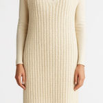 Massimo Dutti ITALIAN YARN Designer Cream Sweater Maxi Dress Quiet Luxury M EUC Photo 0