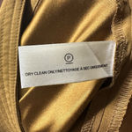 Fleur Du Mal Brown Yellow Zipper Split Hem Pants Cargo 8 EUC LKNEW Silk $545 Photo 6