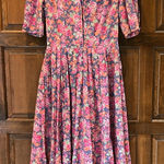 Laura Ashley Vintage 80s  Floral Button Front Cottagecore Cotton Dress Size 12 Photo 0