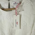 Vineyard Vines Linen Eyelet Fit n Flare Mini Dress Size US 4 White Cap Photo 3