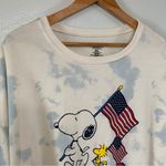 Peanuts Snoopy Tie Dye USA 4th of July Soft Crew Neck Sweater Size 2XL Oversized Blue Photo 1