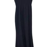 Dress the Population NEW Jordan Ruched Black Gown Dress with High Slit Black XS Photo 2