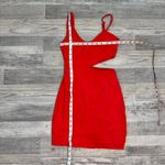 H:ours Revolve  Red Bodycon Sleeveless Dress Size XXS Side Cutout O49 Photo 4