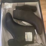 Karen Scott NEW  Faux Black Leather Booties Ankle Boots Size 7W 7 Wide Block Heel Photo 5