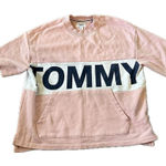 Tommy Hilfiger Tommy jeans women’s size small short‎ sleeve sweatshirt with kangaroo pocket Photo 0