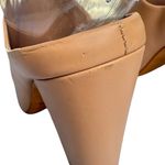 Vince Alora Open Toe Mule 100% Leather Sandal Nude Tan Block Heel Classic Size 8 Photo 9