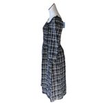 Loft NWT  SEERSUCKER PLAID TIRED MIDI DRESS MEDIUM Photo 2