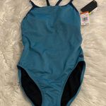 TYR Blue Athletic One Piece Swimsuit size 8 brand new color teal Photo 0