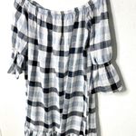 Love In Buffalo Check Off the Shoulder Dress Size Small Photo 3