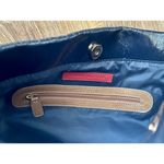 Tommy Hilfiger Navy Blue, Cream Canvas, Chain Shoulder Bag, Gold Tone EUC Photo 10
