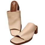 Joie  Olympia Slide Heeled Sandals Mules Women’s Bone White Cream Size 7.5 Photo 0