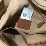 Coach  Turnlock Leather Hobo Bag Black In Cream Photo 8