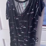 Black Graphic Women's nightgown Size L Photo 0