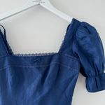 Reformation Evianna Puff Sleeve Linen Mini Dress Photo 7