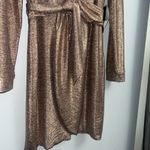 City Chic City vibe Metallic Rose Gold Bronze Dress L Photo 4
