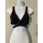 Lucky Brand  Night Dreamer Swimwear Wrap Bikini Top EUC Size M Photo 2