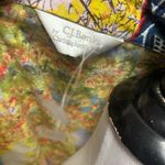 Vintage button up art painting Paris shirt Christopher Banks long sleeve size XL Blue Photo 8