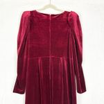 Eloquii  Velvet Puff Sleeve Wrap Midi Dress Size 18 Holiday Special Occasion Wine Photo 5