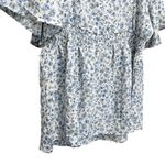 Bloomchic Women's  blue ditzy floral babydoll boho peasant top size 3x Photo 5