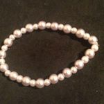 Light Purple Glass "pearl" stretch bracelet Photo 2