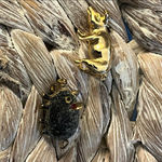 Camco Gold Tone Lapel Pin and Black Pig Brooch Set Photo 1