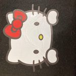 Little Kitty Felt Bag. NWOT Black with White Kitty. Bag is black/ red handle. Photo 2