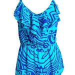 Amanda Uprichard  Silk Peplum V Neck Ruffle Tank Top Blue Purple Small Pullover Photo 0