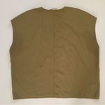 Everlane Japanese Go weave V Neck Tee Short Sleeve Olive Green top Size 16 Photo 8