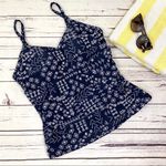 Kona Sol  Shirred Tankini Top Navy 14W Photo 2