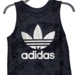 Adidas  Trefoil Women Muscle Tank Top Paisley‎ Print Pullover Crewneck XS Black Photo 1