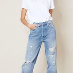 RE/DONE Jeans Womens 30 Blue 90s High Rise Loose Distressed Medium Destroyed Photo 14