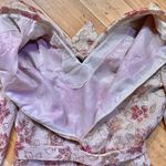 Handmade Vtg 60s 70s Maxi Hostess Dress Gown Pink Gold Floral Holiday Brocade Formal L Photo 5