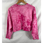 BP NWT Cropped Henley Tie Dye Sweatshirt S Photo 4