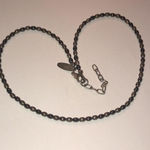 NY Gunmetal Gray Dark Gray Beaded Boho Necklace Photo 3