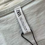 ZARA  Denim Triangle Crop Top Light Wash Photo 7