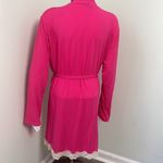 Eberjay Eberjey pink wrap robe with lace hem large Photo 7
