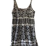 Roxy  White & Black Floral Spaghetti Strap Dress Photo 0