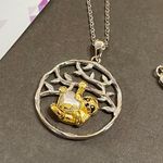 Sloth Tree Of Life Swarovski Crystal Sterling Silver Necklace Photo 0