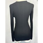 M.M. Lafleur New York Black Ribbed Long Sleeve Top Size S Photo 2