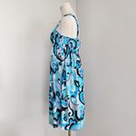American Vintage Y2K Boston Proper Blue Black White Retro Sun Dress S Photo 4