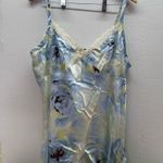 George Y2K Floral Lace Cami Slip Silk Top Blue Size XL Photo 1