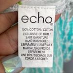 Echo beaded Green Grey Blouse/Swimsuit Cover Up S Photo 4