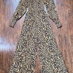 Anthropologie Kachel x • Tiger-Striped Jumpsuit wide leg palazzo smocked Photo 2