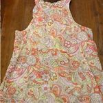 Old Navy Women Sleeveless Ruffle Neck Floral Tank Top Sz M Linen/Cotton Boho Photo 5