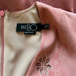 PatBo Women's Floral Eyelet Trim V Neck Pink‎ Midi Dress size 2 Pink Photo 4