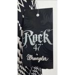 Rock 47 By Wrangler Pants Womens Size Extra Small Black Geometric Wide Leg Moder Photo 3