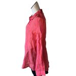 NWT Nicole Nicole Miller New York 100% Linen Shirt European Growth Flax Orange Size L Photo 1