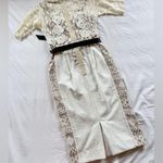 Byron Lars Carissima Sheath Dress Size 0 Ivory Lace Knit Women’s White Photo 2