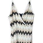 Vintage Scoop Y2K Chevron Print Sleeveless Sweater Dress Size XXL Tan Photo 4